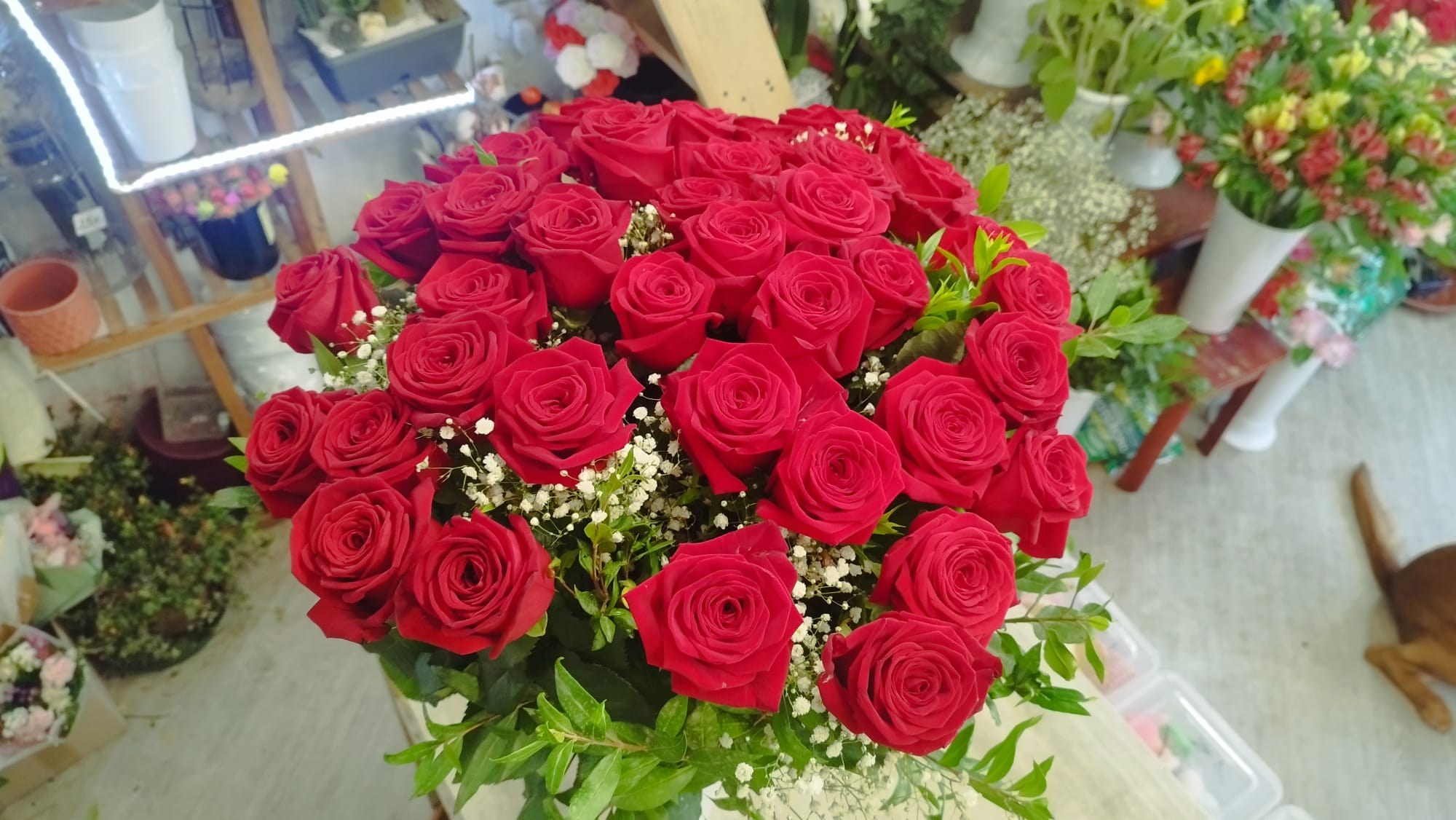 Bouquet de roses rouges